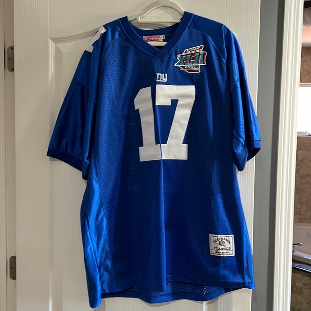 Throw Back Classic XXL Burress NY Giants SuperBowl XLII Jersey
